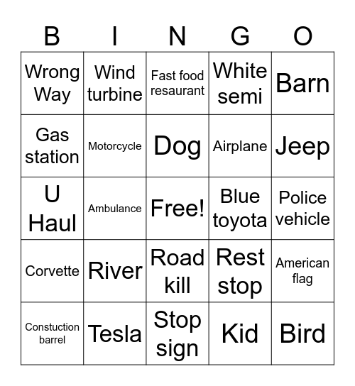 D.C. #1 Bingo Card