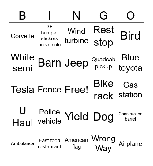 D.C. #4 Bingo Card