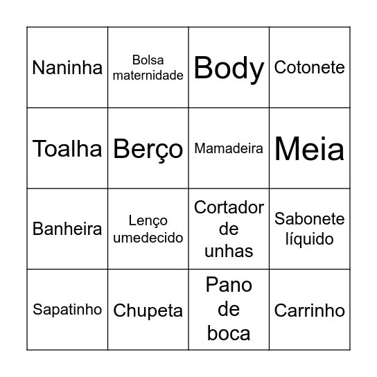 Bingo do Heitor Bingo Card