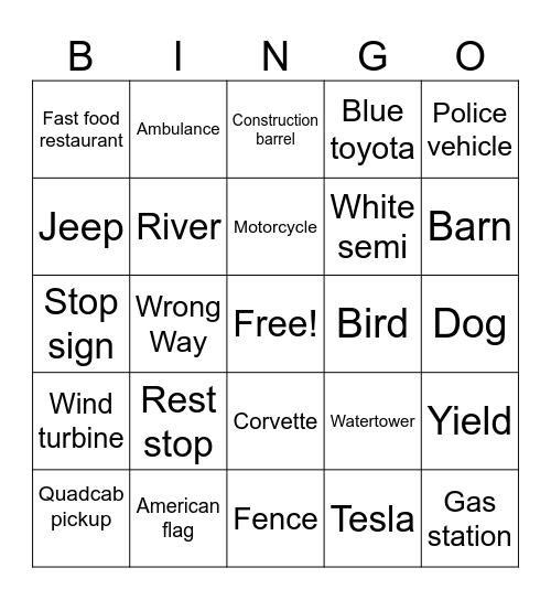 D.C. #6 Bingo Card