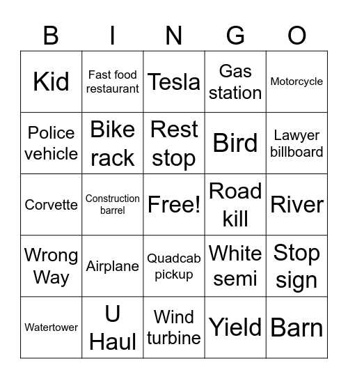 D.C. #7 Bingo Card