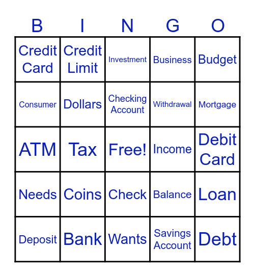 Bankers Trust Bingo Card