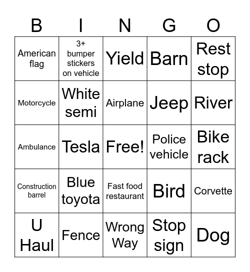 D.C. #8 Bingo Card