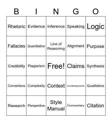 First Day Bingo Card