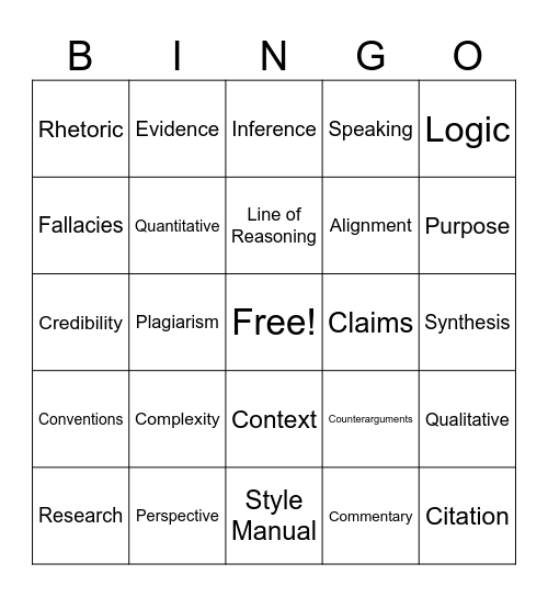 First Day Bingo Card