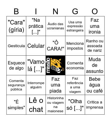 Live MBL/Missão Bingo Card