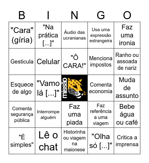 Live MBL/Missão Bingo Card