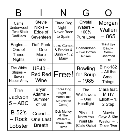 Numbers revised Bingo Card
