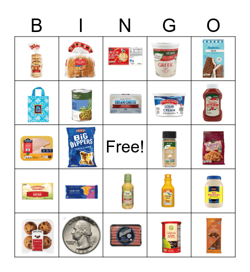 Kim's Aldi Shopping List Bingo Card
