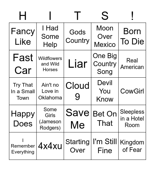 Country Modern Bingo Card