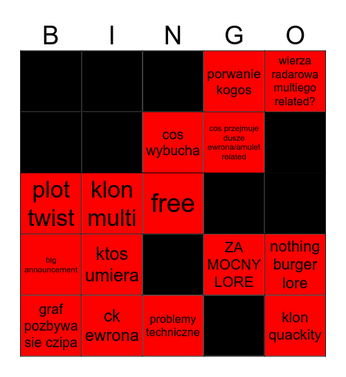 big final day bingo Card