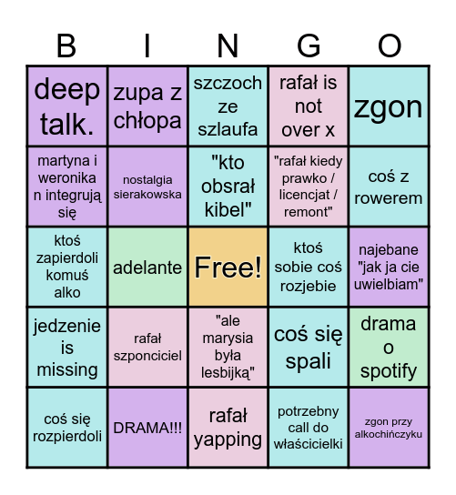 sierakow bingo 2026 Bingo Card