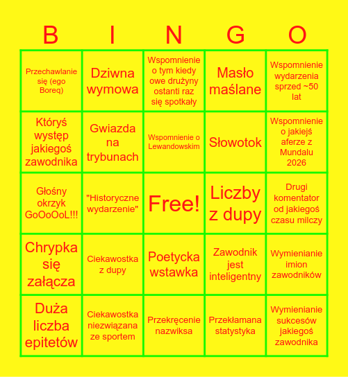 Boreq Bingo Card