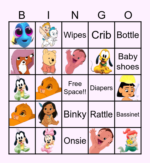 Disney Baby Bingo Card