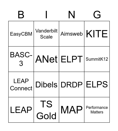 Testing Bingo Card
