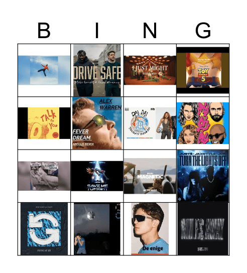 Top 50 Bingo Card