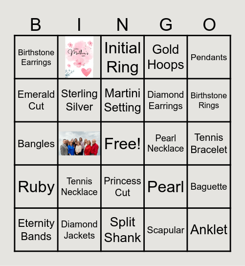 Melancon Jewelers Bingo Card