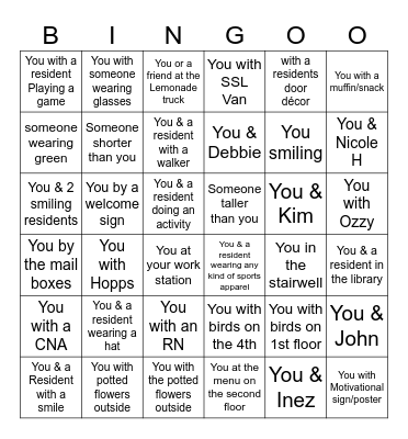 Our Staff Rocks! Bingo Card