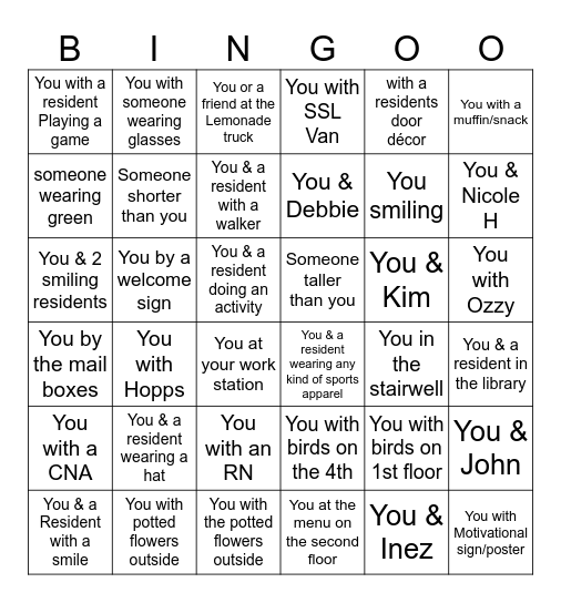 Our Staff Rocks! Bingo Card