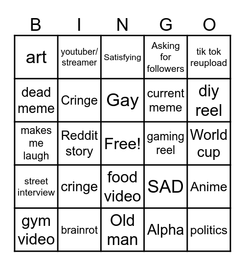 Bingo Card