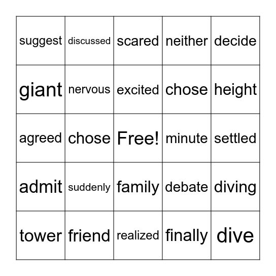 A Day at Wet World Bingo Card