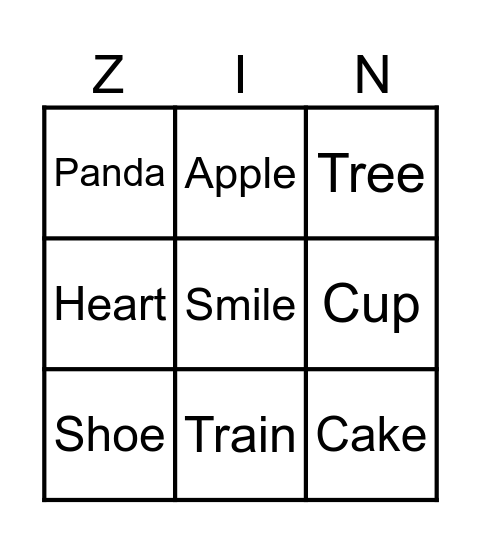 Delores Zingo Board Bingo Card