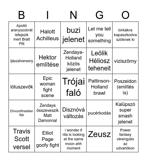 ODÜSSZEUSZ Bingo Card