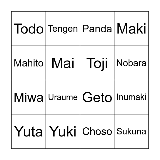 Bingo Card