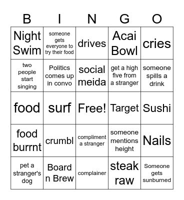 o Bingo Card
