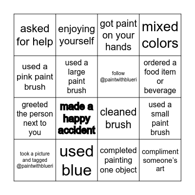 BLU-ERI BINGO Card