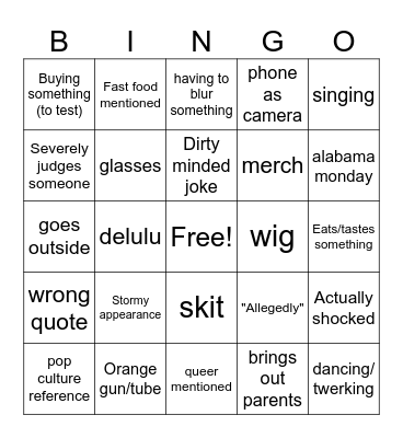 Layze Bingo Card