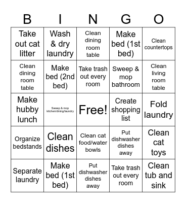 Fast food Bingo Card