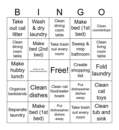 Fast food Bingo Card