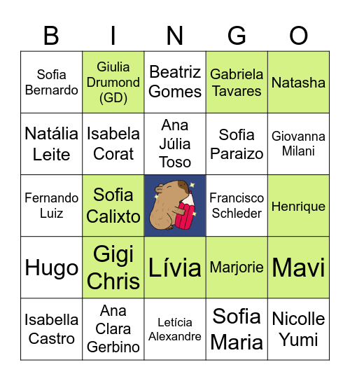 Bingo Juninho Bingo Card