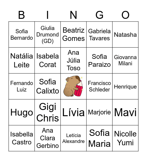 Bingo Juninho Bingo Card
