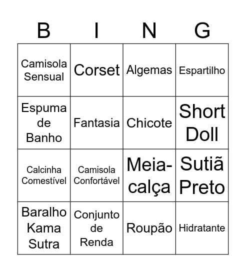 Chá da Vane Bingo Card