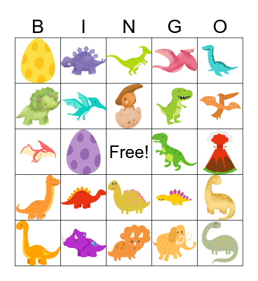 Dino Bingo Card