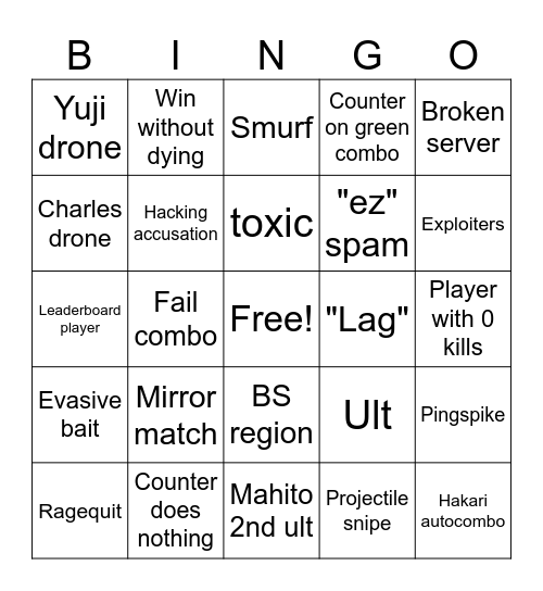 jjs 1v1 bingo Card