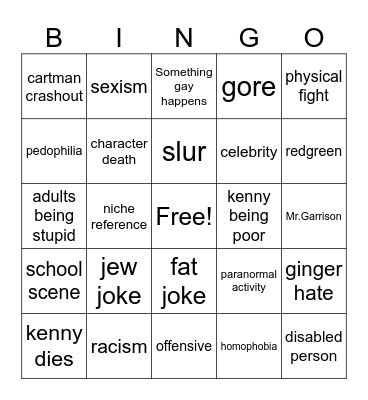 SP Bingo Card