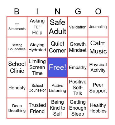 BINGO GAME Bingo Card