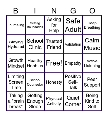 LESSON BINGO Card
