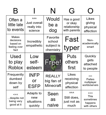 AveryTheMayo Kinnie Bingo Card