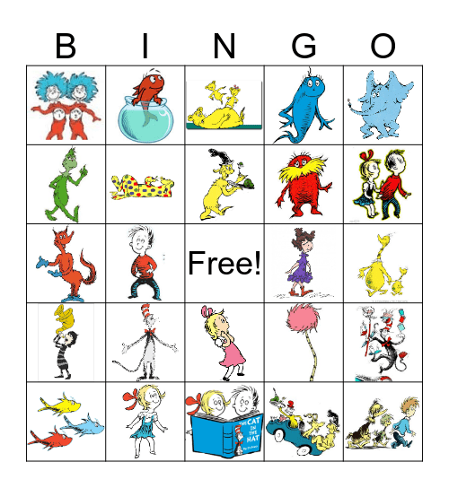 Dr. Seuss Bingo Card