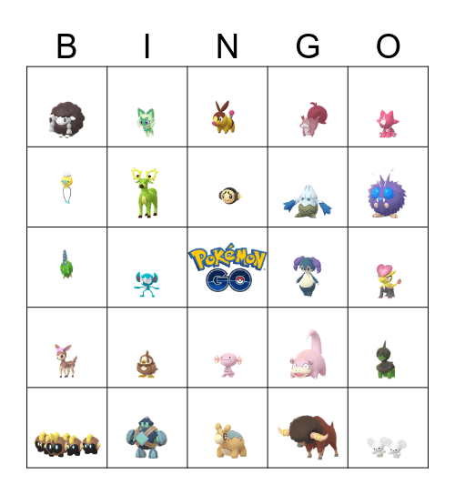 PoGo Shiny Bingo Card