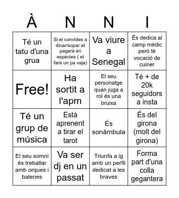 fiesta salsa quinceañera Bingo Card