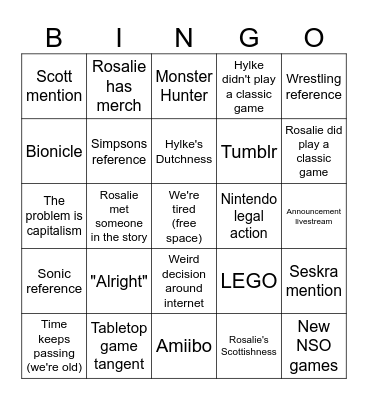 N-Focus Bingo Card