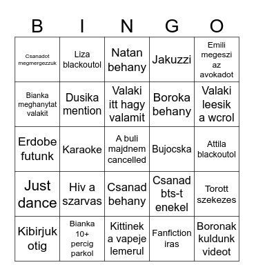 Julius 17 bingo Card
