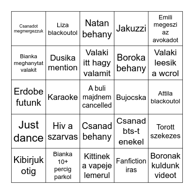 Julius 17 bingo Card