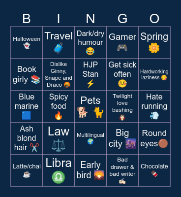 Adhémâra's Bingo Card