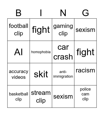IG REELS BINGO Card